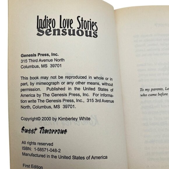 Sweet Tomorrows By Kimberley White 2000 Romance Paperback Book - Picture 3 of 12